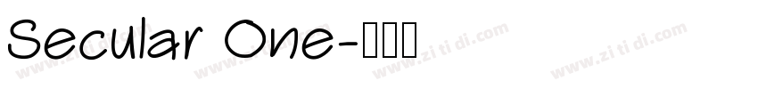 Secular One字体转换